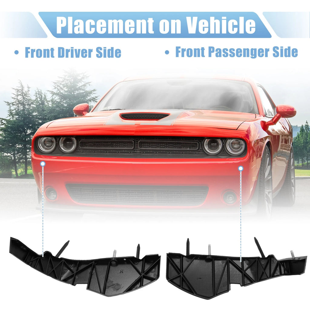 Front Bumper Support Brackets Cover Kit 68375013AA for Dodge Challenger (2015–2021)