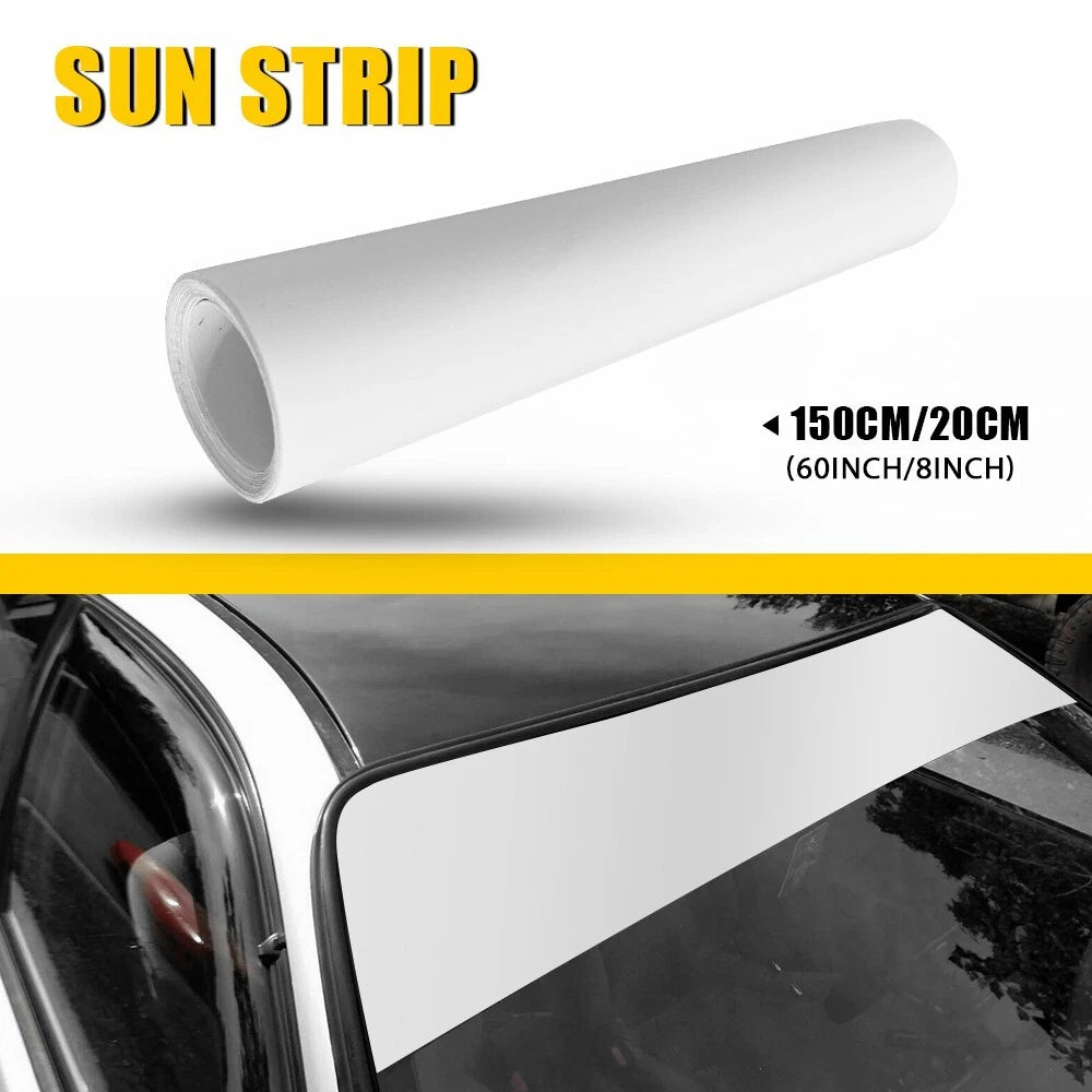 Matte White Window Visor Sun Strip for Car Windshield (DIY)
