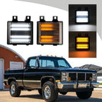 Smoked Switchback LED Signal Blinker Corner Light for Chevrolet GMC Pickup