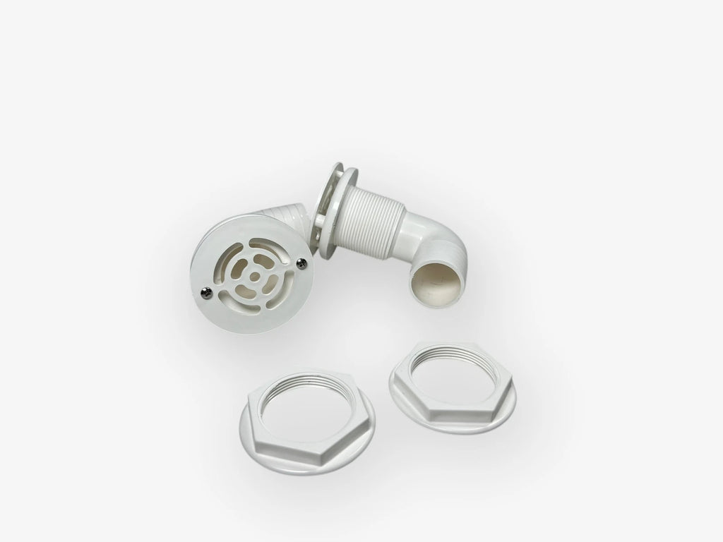 Set of 2 Th Marine TH-1592F-B 1.5in 90-Degree Barbed Thru-Hull, White