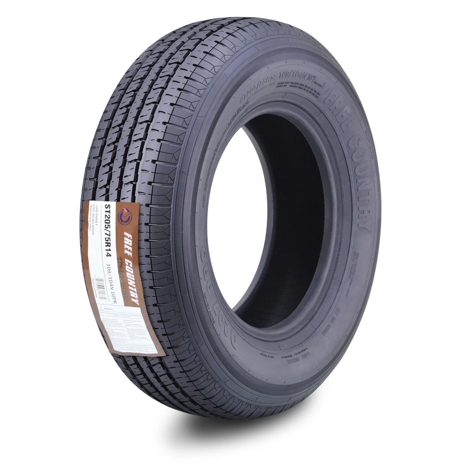 FREE COUNTRY HD Trailer Tire ST205/75R14 10-Ply LR-E 109N (2010–2023)