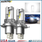 2X AUXITO CANBUS H4 9003 LED Headlight Bulbs for