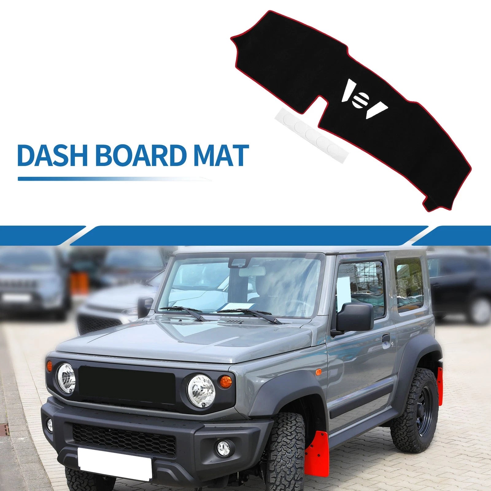 Dashboard Cover Mat for BMW X5 (2023–2024) Sun Protector Black Red
