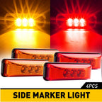 Set of 4 LED Trailer Side Marker Lights for Various Models 