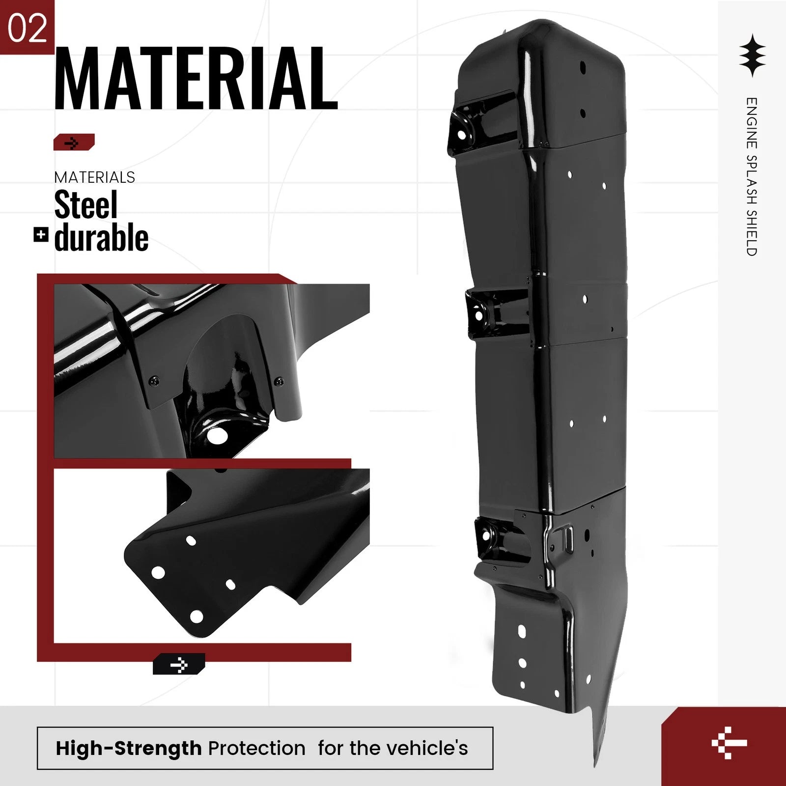 Fuel Gas Tank Skid Plate for Jeep Wrangler (2007–2018) 4-Door