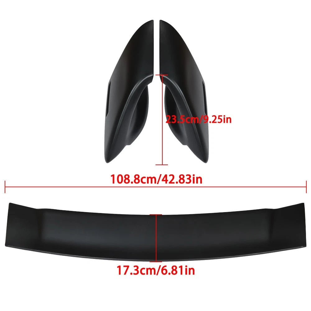 Trunk Spoiler Wing for Toyota Corolla (2014–2020) Black Stand Up