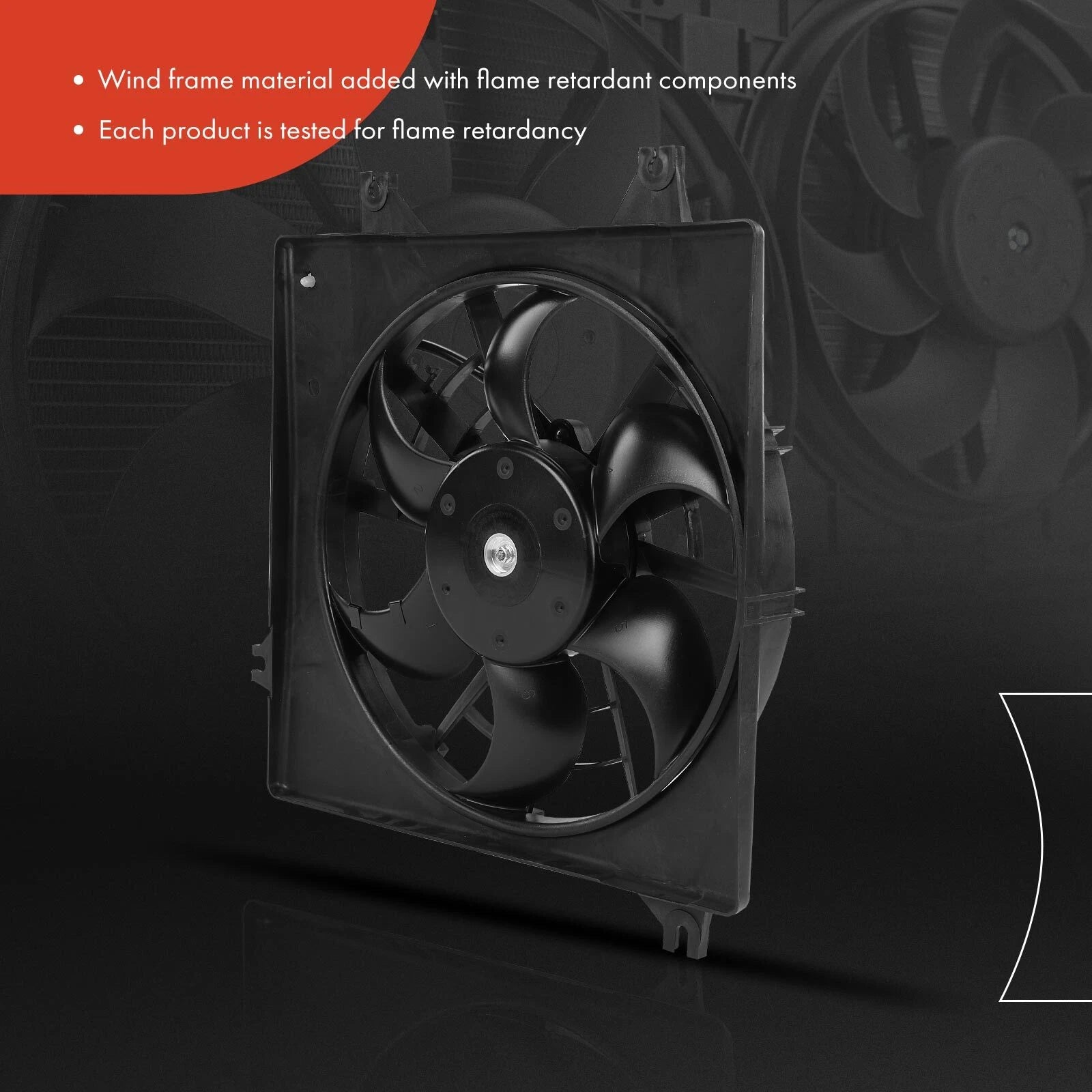 Cooling Fan Assembly with Shroud for Kia Sephia, Spectra (1998–2004)