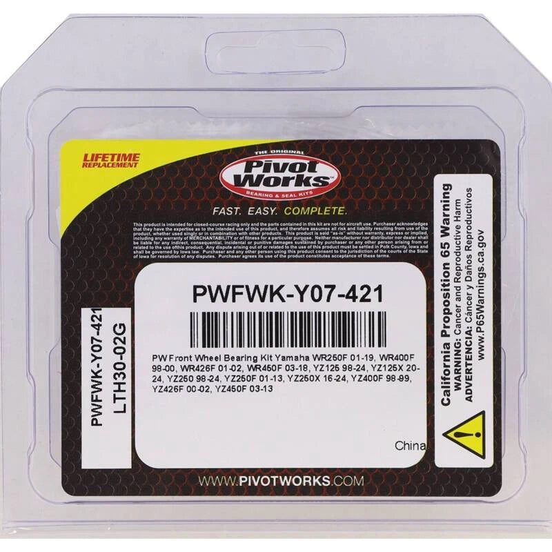 Front Wheel Bearing Kit for Yamaha YZ125 (1998–2023)