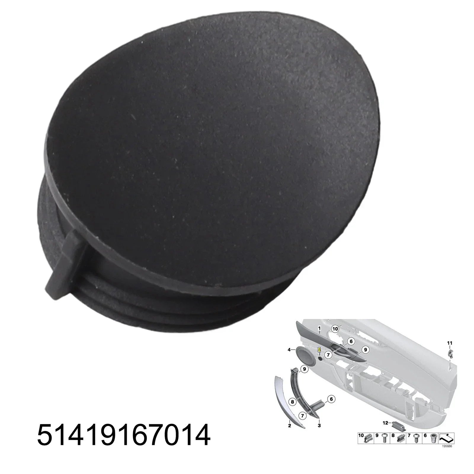 Wear resistant Inner Door Handle Screw Cover Cap for Z4 E89 (2009–2015)