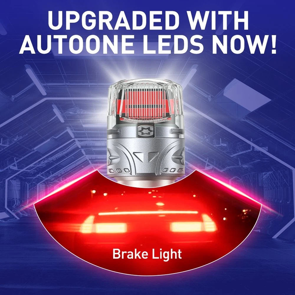 2X LED Brake Stop Tail Light Bulb 1156 BA15S for AUTOONE (7506)