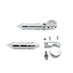 Chrome Bamboo 1.25" FootPeg P-Clamp for Honda GoldWing Shadow Valkyrie