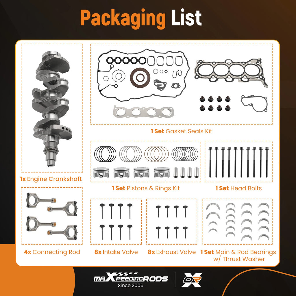 Engine Rebuild Kit for Hyundai Kia 2.0L (G4NA) (2011–2017)