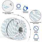 5/8" Double Braid Nylon Polyester Bull Rope for Arborist Rigging (150')