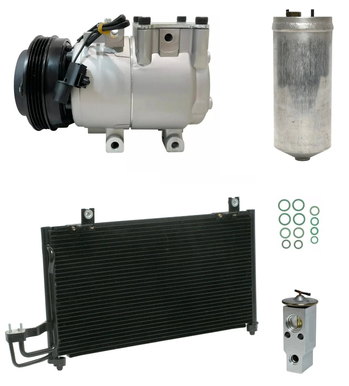 A/C Compressor Kit With Condenser for Kia Sephia 1.8L (2000–2003)