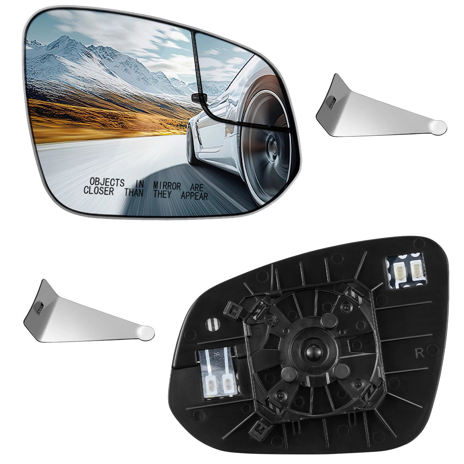 Passenger Side Mirror Glass Heated for Toyota RAV4 2016–2018 (2.5L)