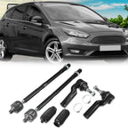 6pcs Front Inner Outer Tie Rod EV800898 for Ford Focus (2012–2017) C-Max Escape (2013–2017)