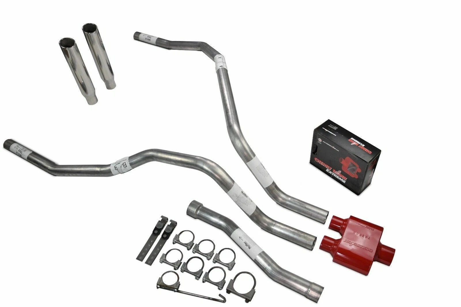 Dual Exhaust 2.5" for Nissan Titan (2004–2006) Cherry Bomb Extreme Tip