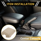 Console Lid Armrest Cover for Ford F-150 (2015–2020) Microfiber Leather Beige