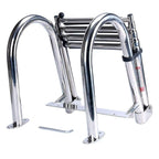 4 Step Telescoping Folding Boat Ladder for Marine Dock Yacht (Stainless Steel)