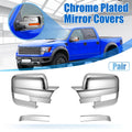 Pair of Chrome Plated Full Mirror Covers with Turn Signal for Ford F150 (2009–2014)