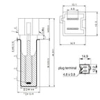 Temperature Sensor for Washing Machine (Black Plastic)