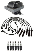 Ignition Wires & Spark Plugs Kit for Buick Chevrolet GMC Isuzu V6 (1 Coil, 6 Plugs)