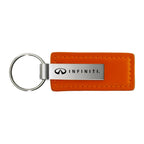 Orange Leather Keychain KC1547.INF - Officially Licensed for Infiniti