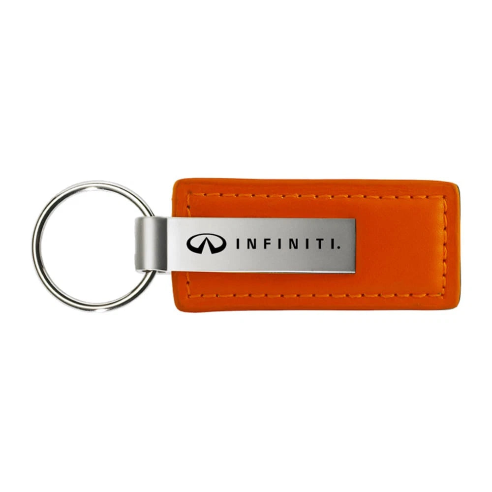 Orange Leather Keychain KC1547.INF - Officially Licensed for Infiniti