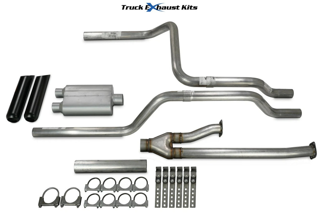 2.5" Dual Exhaust Kit for Toyota Tundra (2009–2013) - 2 Chamber, Black Tip