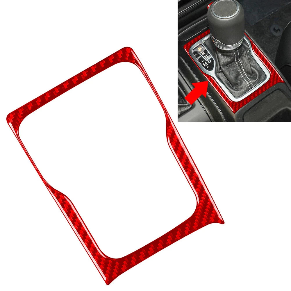 Gear Shift Panel Cover Trim for Jeep Wrangler JL JLU Gladiator JT (2018–2023) Red