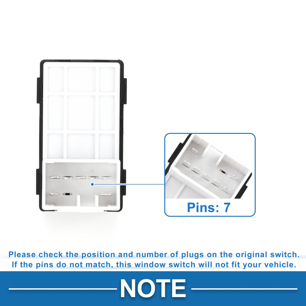 Passenger Side Power Window Switch for Hyundai Elantra (2012–2016) No. 935804V000RY