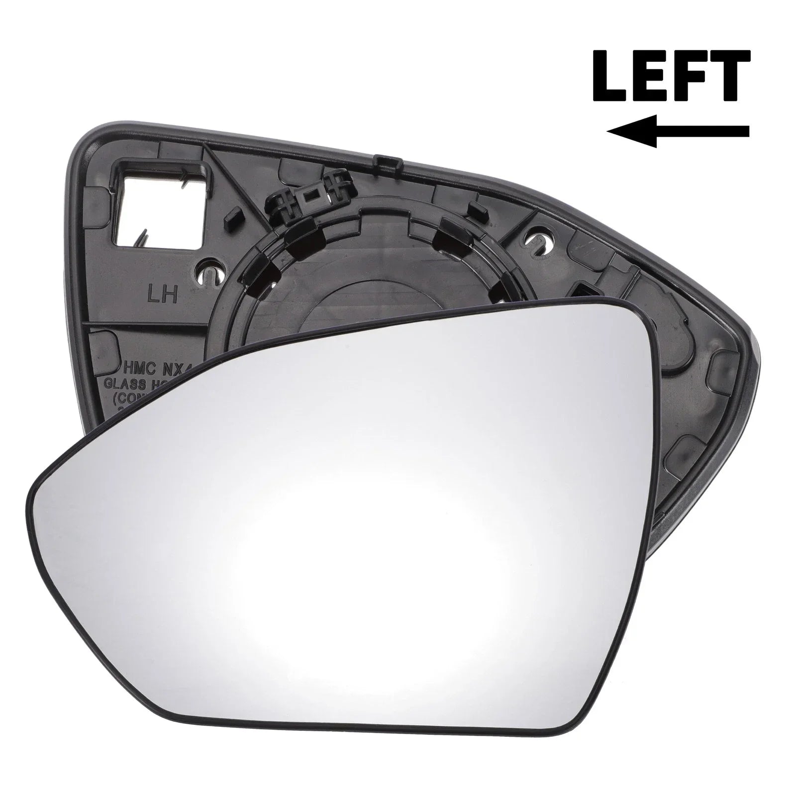 Left Side White Mirror Glass with Back for Hyundai Tucson (2022-2024)
