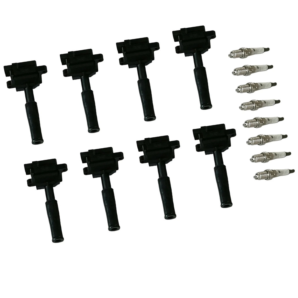 Set of 8 Ignition Coils & Spark Plugs for Jaguar XJ8 XK8 XJR XKR (1998–2009)
