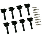 Set of 8 Ignition Coils & Spark Plugs for Jaguar XJ8 XK8 XJR XKR (1998–2009)