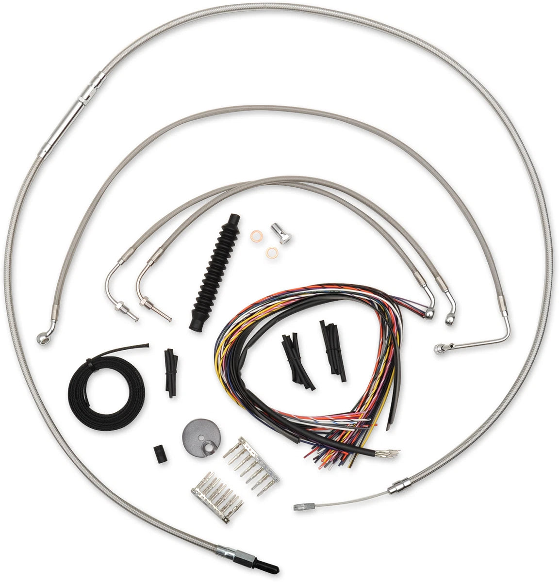 Handlebar Cable/Brake Line Kit for Harley Street Glide (12" - 14")