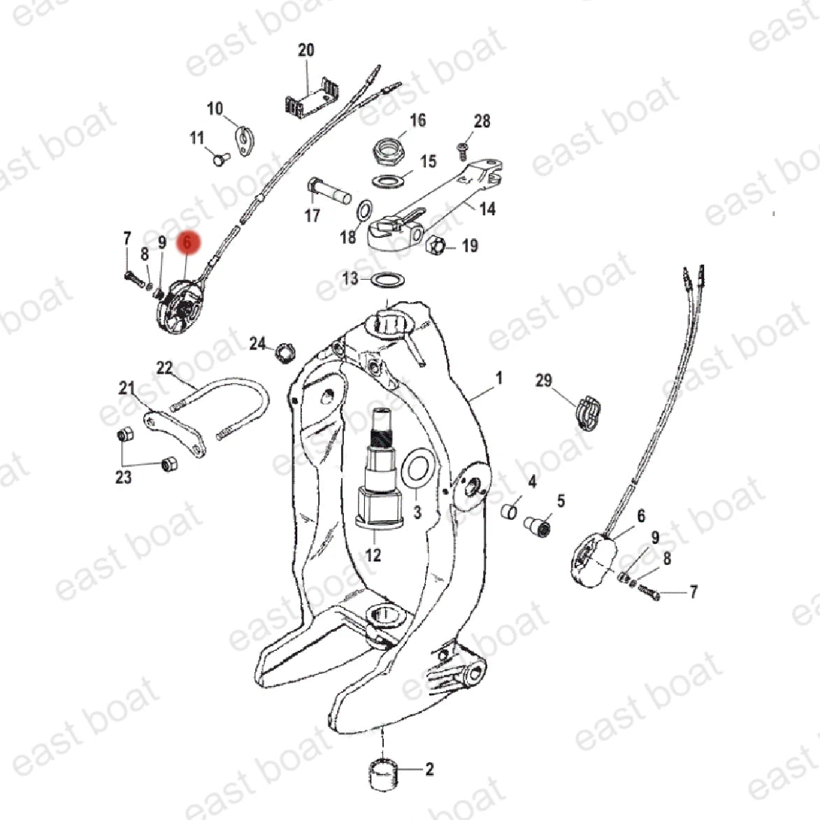 Digital Trim Position Sender for Mercury Mercruiser (8M0095310)