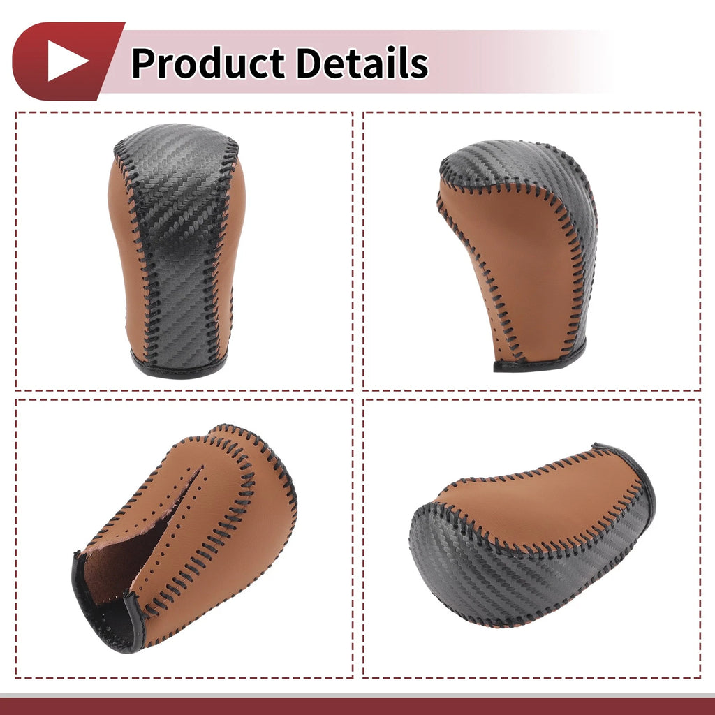 Gear Shift Knob Cover for Mazda CX-5 (2012–2023) Brown Faux Leather