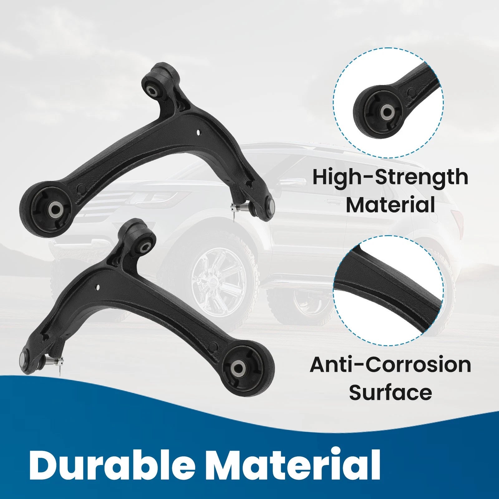 2Pcs Front Lower Control Arms w/ Ball Joints for Honda Odyssey (2011–2017)