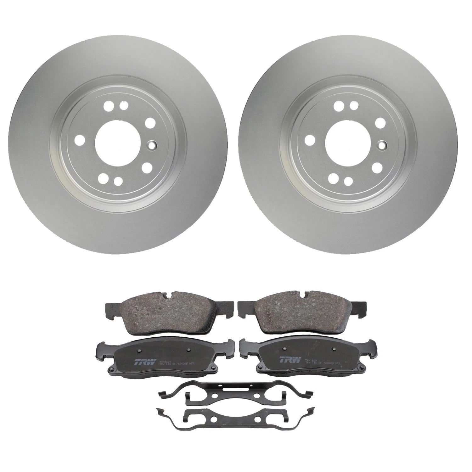 Set of 2 Bosch QuietCast Front Rotors & TRW Pro Low-Met Pads for W166 GLE350