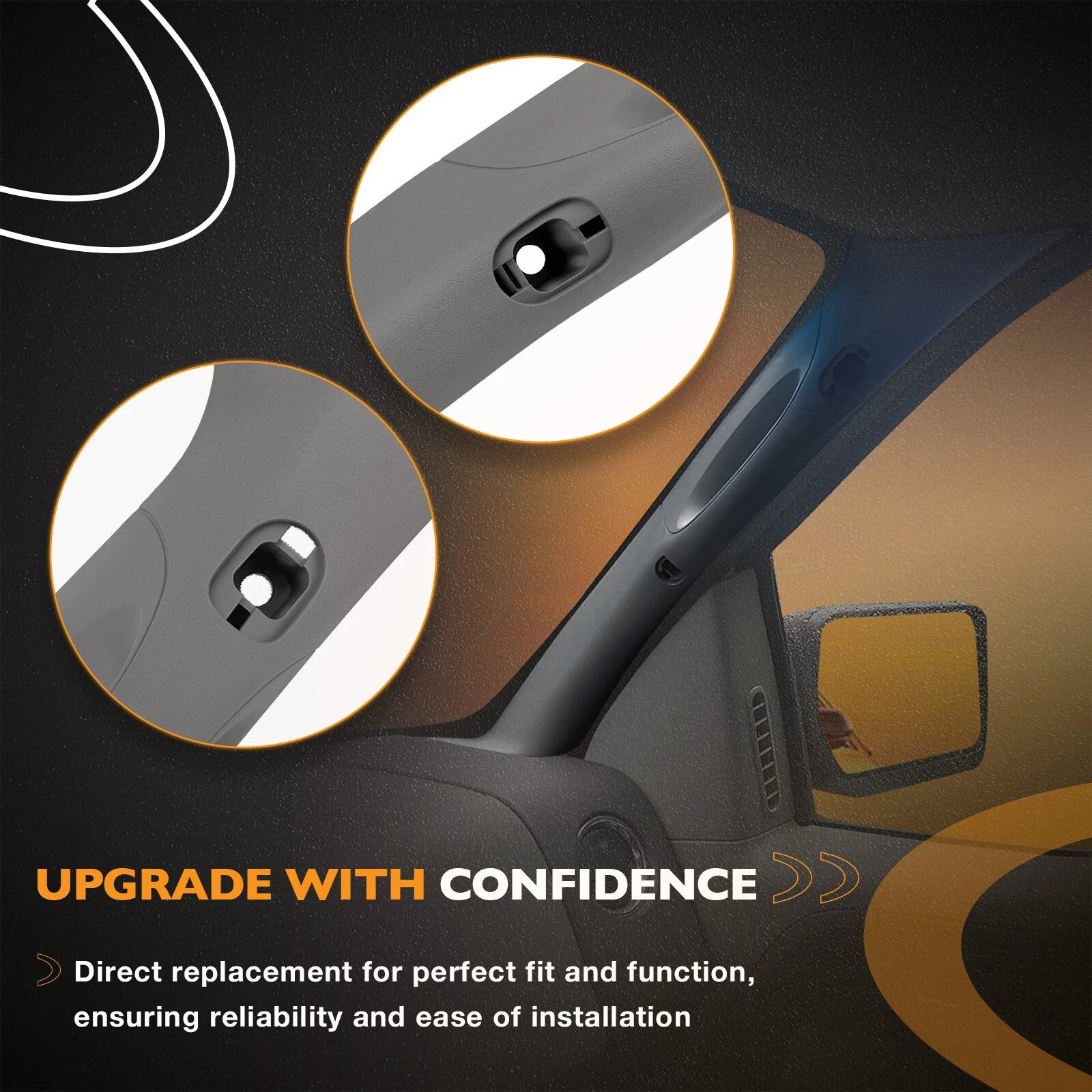 A Pillar Interior Trim Grab Handles for Lincoln Mark LT (2004-2008)