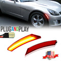 2X Red LED Front Side Marker Lights for Pontiac Solstice (2006–2010)