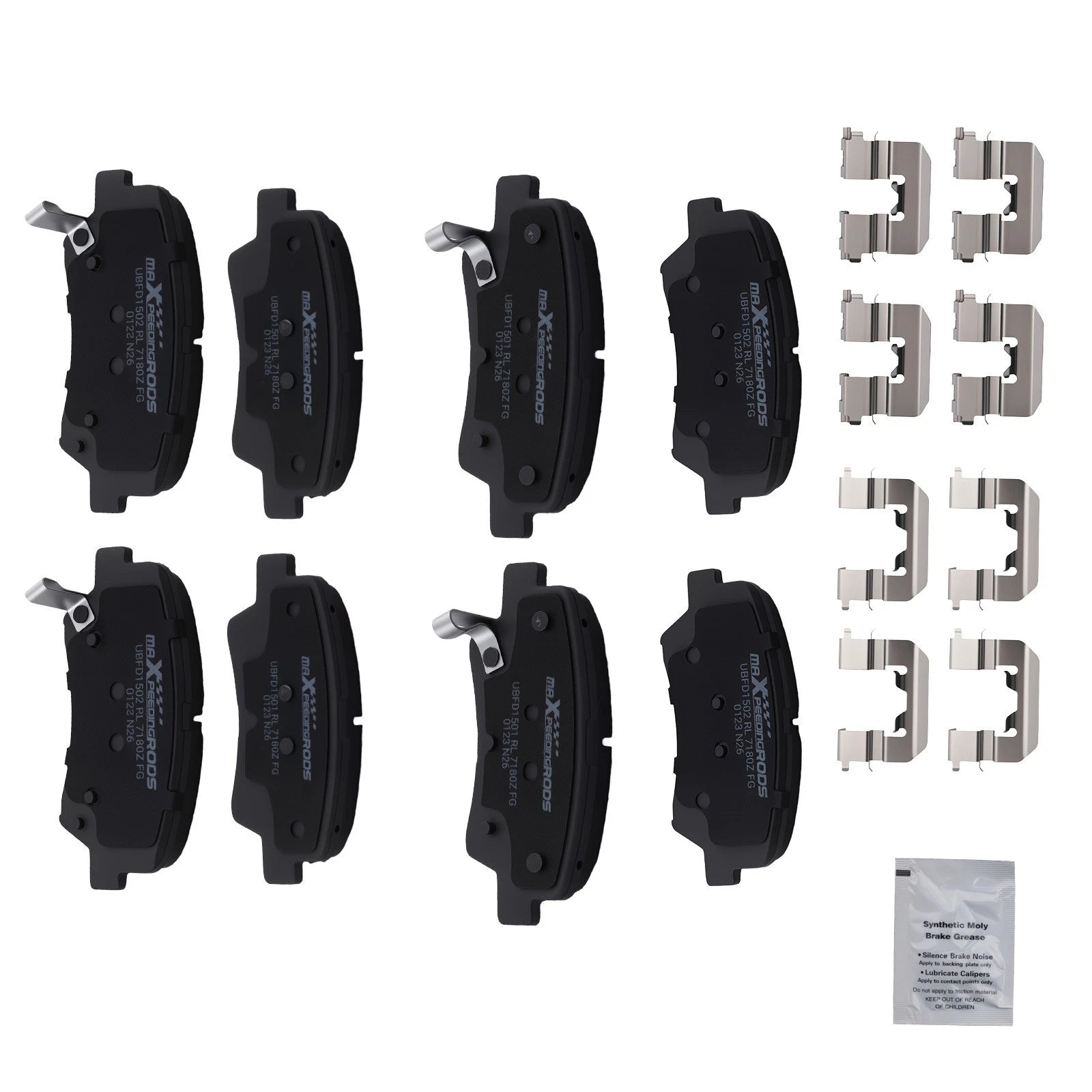8pcs Ceramic Brake Pads Set for Hyundai Elantra Coupe (2013–2014) D1543