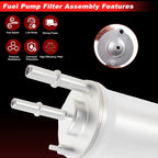 Fuel Filter Assembly for Volkswagen Jetta (2002–2005) No. 1J0201051B Metal