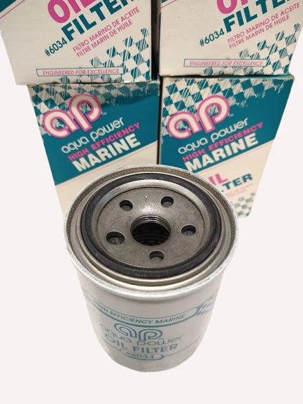 Set of 4 Aqua Power 6034 Marine Oil Filters for