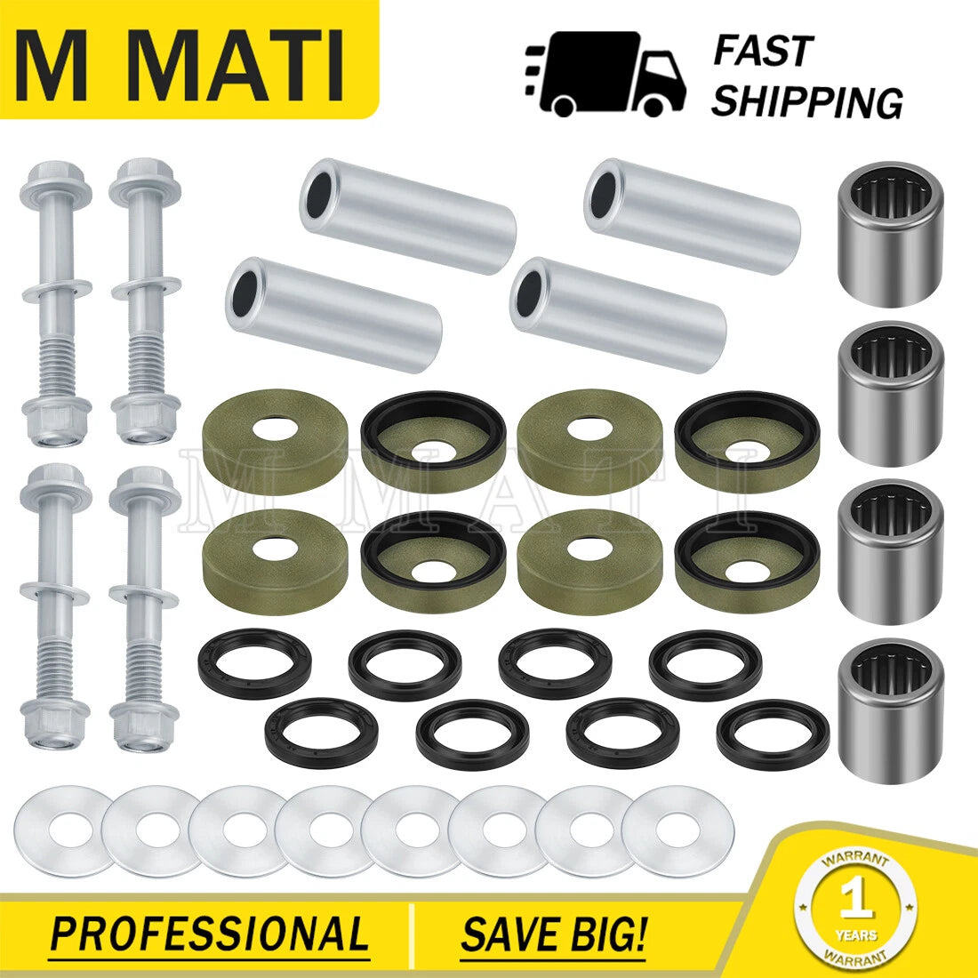 Front A-Arm Lower Bushings for Suzuki LTZ400 (2003–2014) & Kawasaki KFX400 (2003–2006)