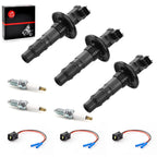 3-Pack Ignition Coil & Plug w/Spark Plug for Sea Doo WAKE 155 PRO 215 (2008–2016)