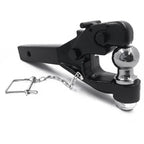 8T Receiver Mount Combination Pintle Hitch w/ 2" Ball for 2-Inch Receiver