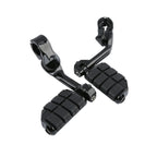 1-1/4" Engine Guards Long Angled Foot Pegs Rest Mount for Harley Touring