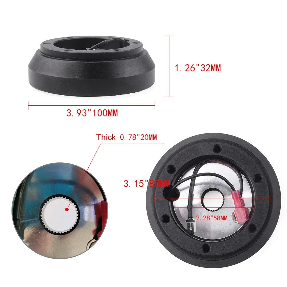 160H Hub Adapter + Blue Steering Wheel Quick Release for Mazda Miata RX-8 (2000–2005)