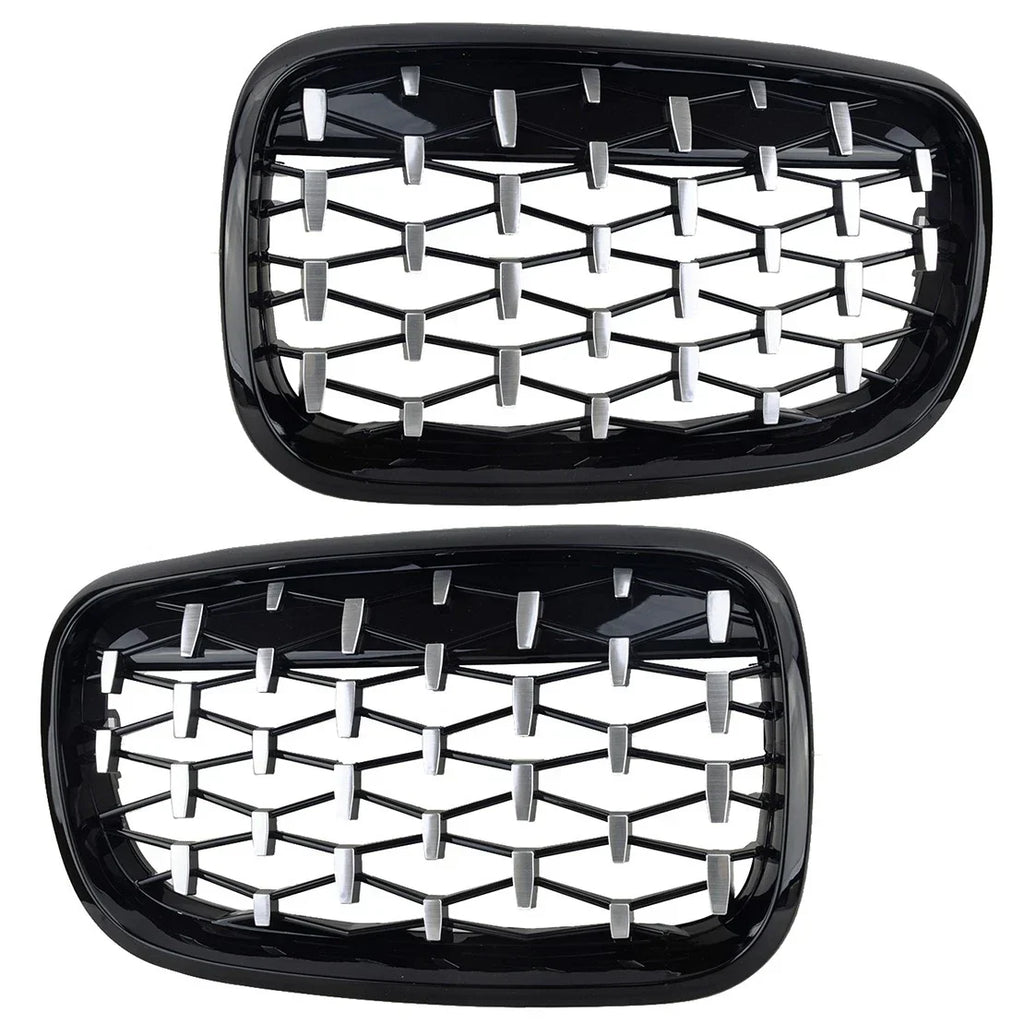 Front Kidney Grille Diamond for BMW X5 E70 X6 E71 (2007-2013) - 1 Pair